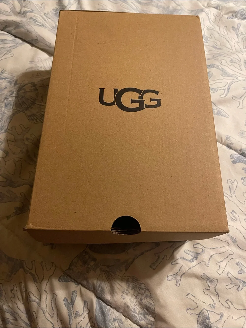 UGG Kids Chestnut Brown Suede Slip-On Shearling Slippers